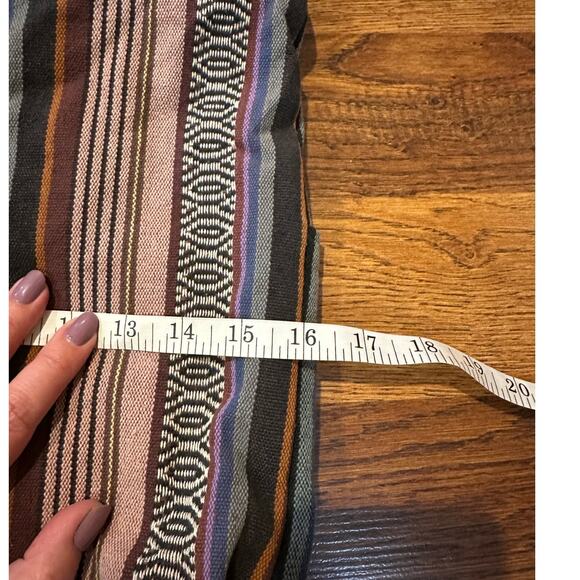 Kathmandu Imports Colorful Boho Cotton Crossbody Bag 16x14x6.5 Street Style - Picture 9 of 11